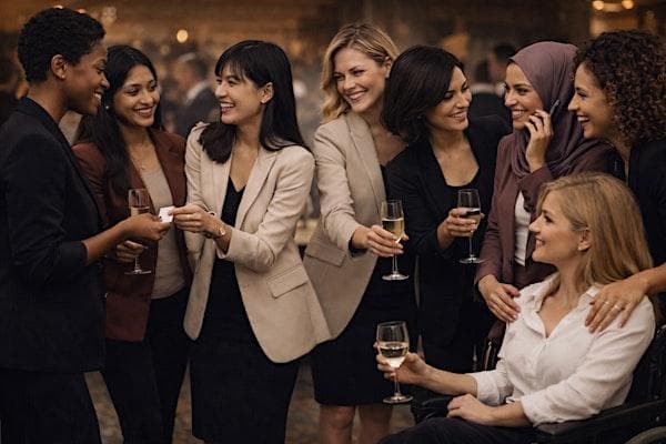 Mães em networking durante o evento