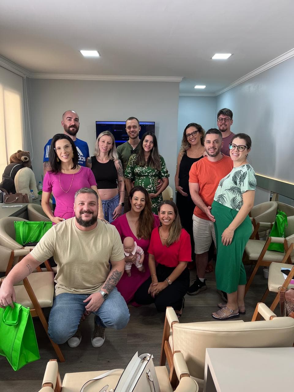 Turma do curso para pais e mães